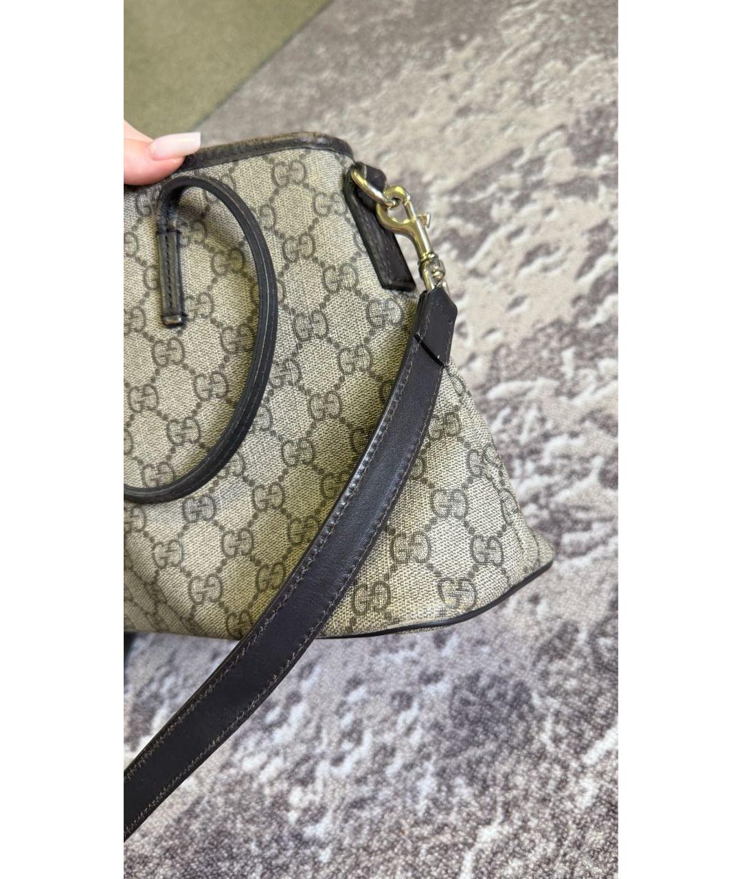 GUCCI Бежевая канва сумка тоут, фото 8