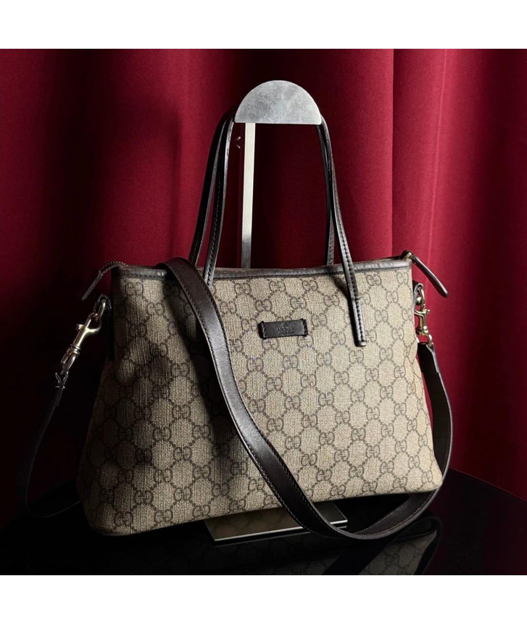 GUCCI Бежевая канва сумка тоут, фото 2