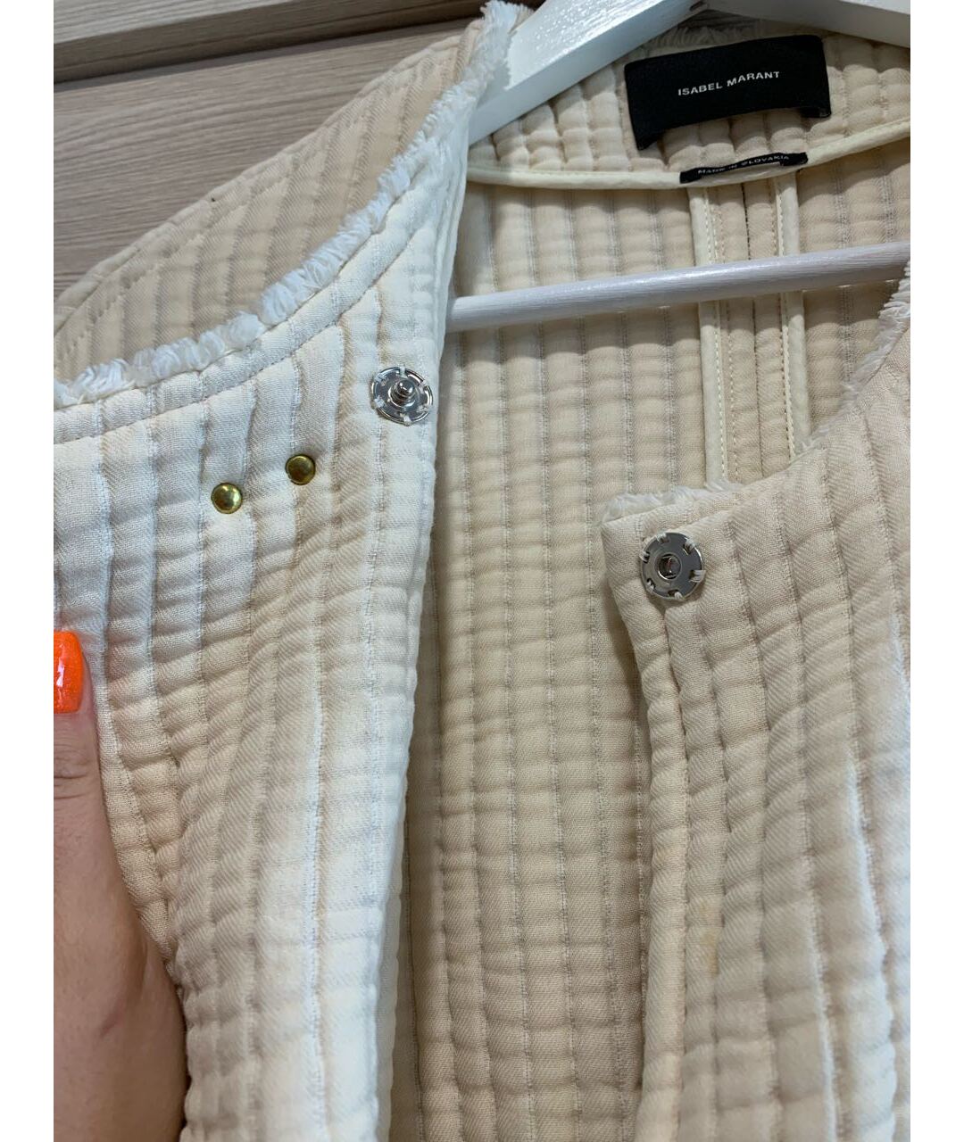 ISABEL MARANT Бежевое хлопковое пальто, фото 4