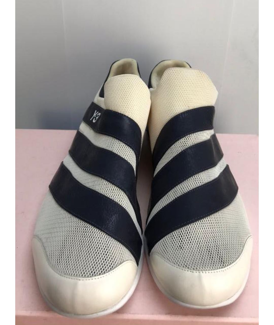 YOHJI YAMAMOTO Бежевые текстильные низкие кроссовки / кеды, фото 2