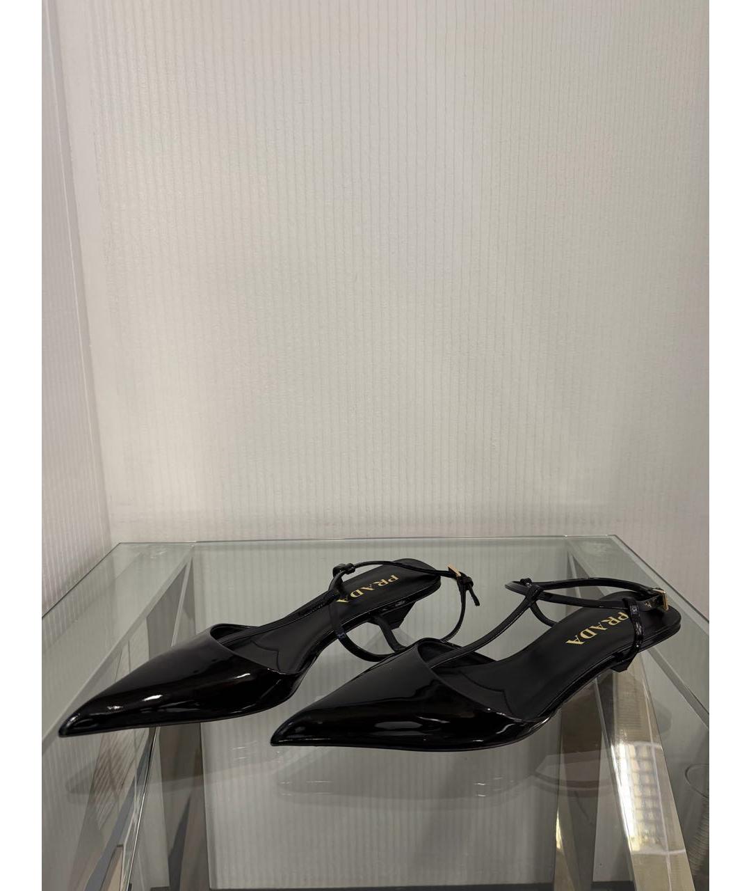 PRADA Черные мюли из лакированной кожи, фото 3