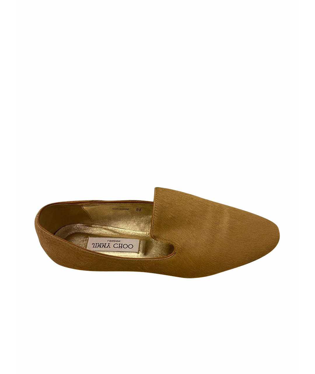 JIMMY CHOO Бежевые кожаные лоферы, фото 1