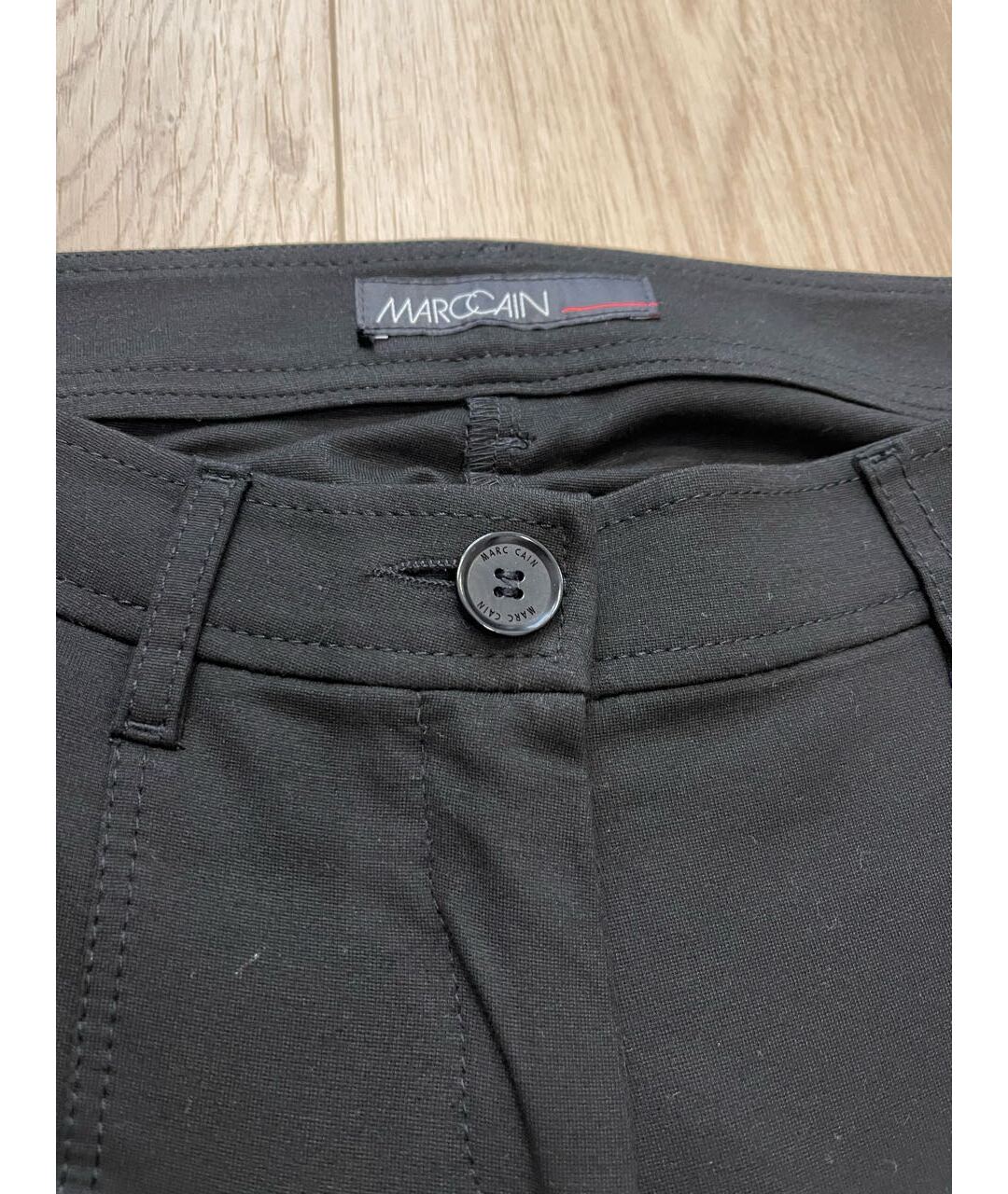 MARC CAIN Черные вискозные брюки узкие, фото 2