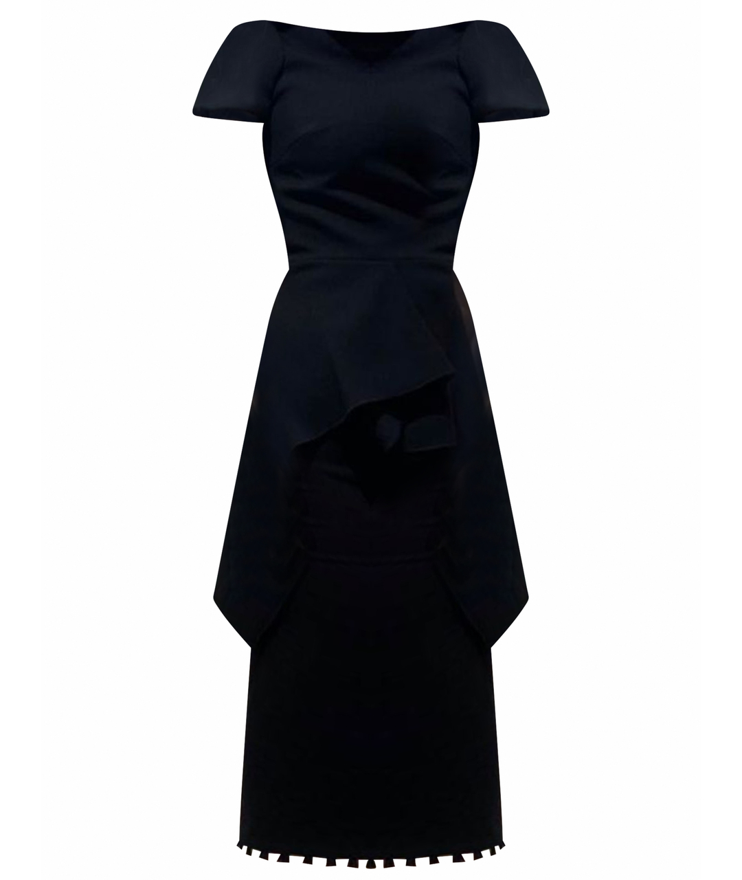 ROLAND MOURET Черный шерстяной костюм с юбками, фото 1