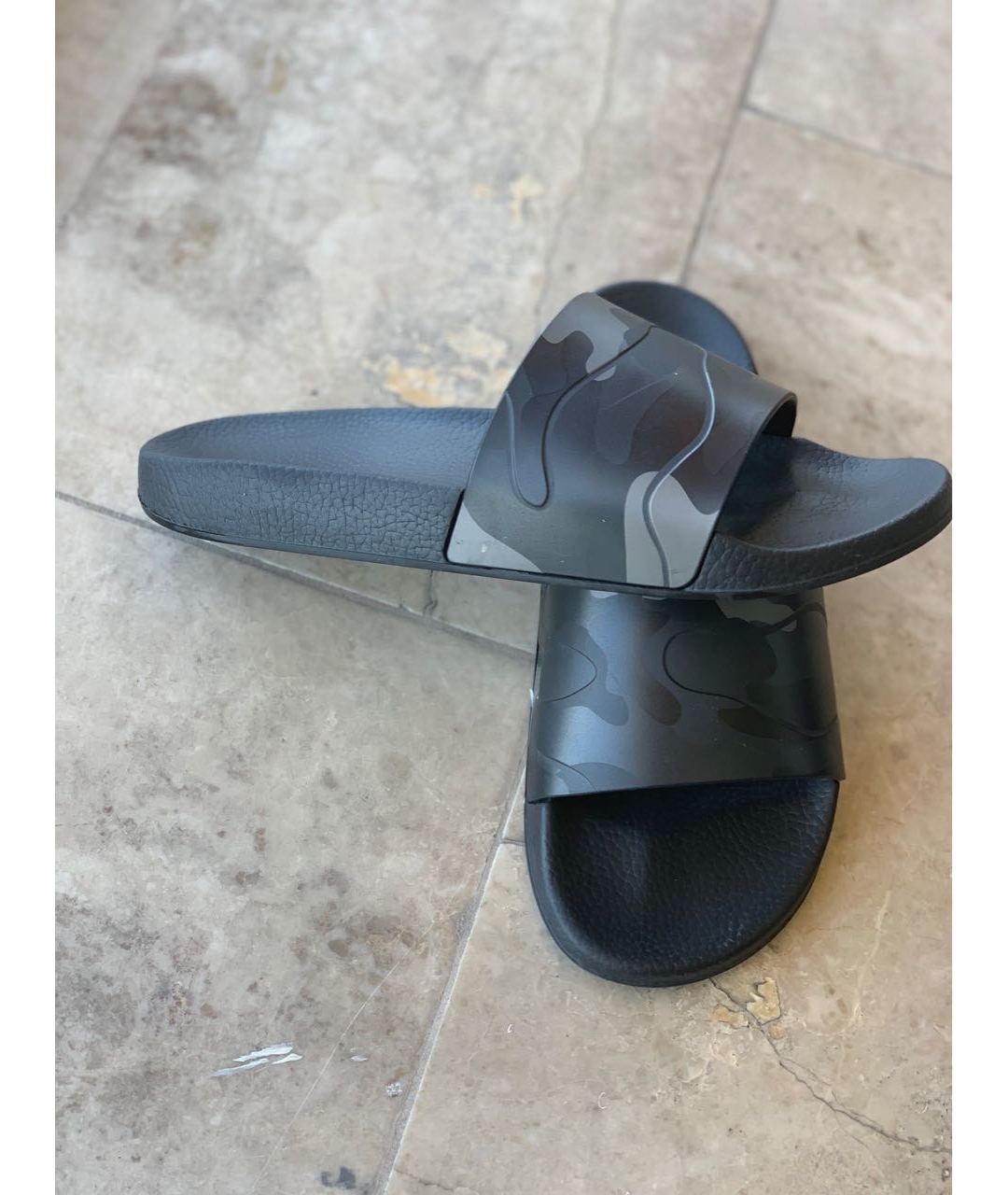 VALENTINO Черные резиновые сандалии, фото 5