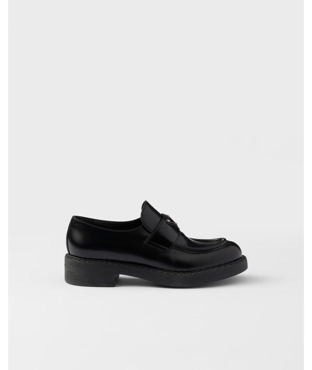 PRADA Черные кожаные лоферы, фото 5