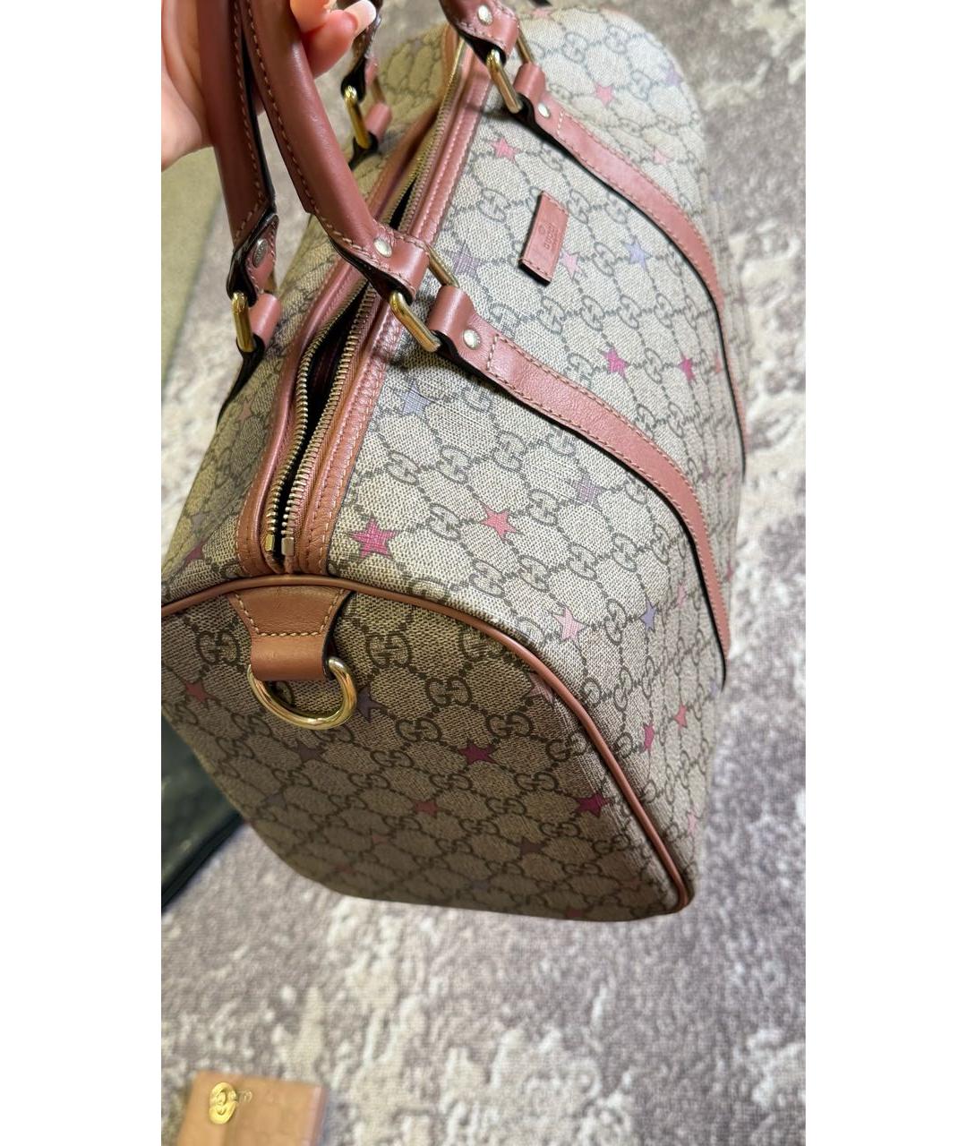 GUCCI Бежевая канва сумка с короткими ручками, фото 8