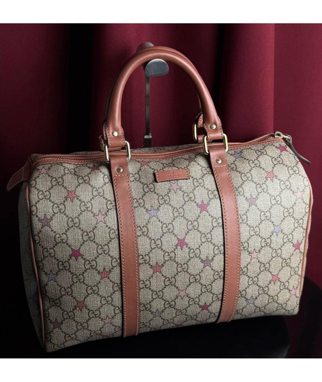 GUCCI Бежевая канва сумка с короткими ручками, фото 2