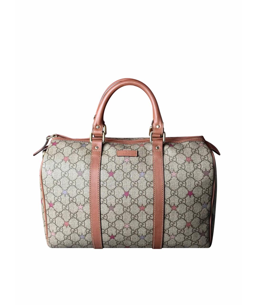GUCCI Бежевая канва сумка с короткими ручками, фото 1