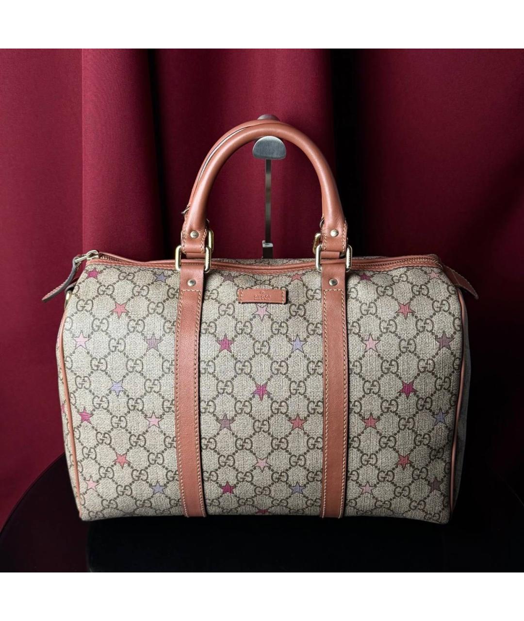 GUCCI Бежевая канва сумка с короткими ручками, фото 9