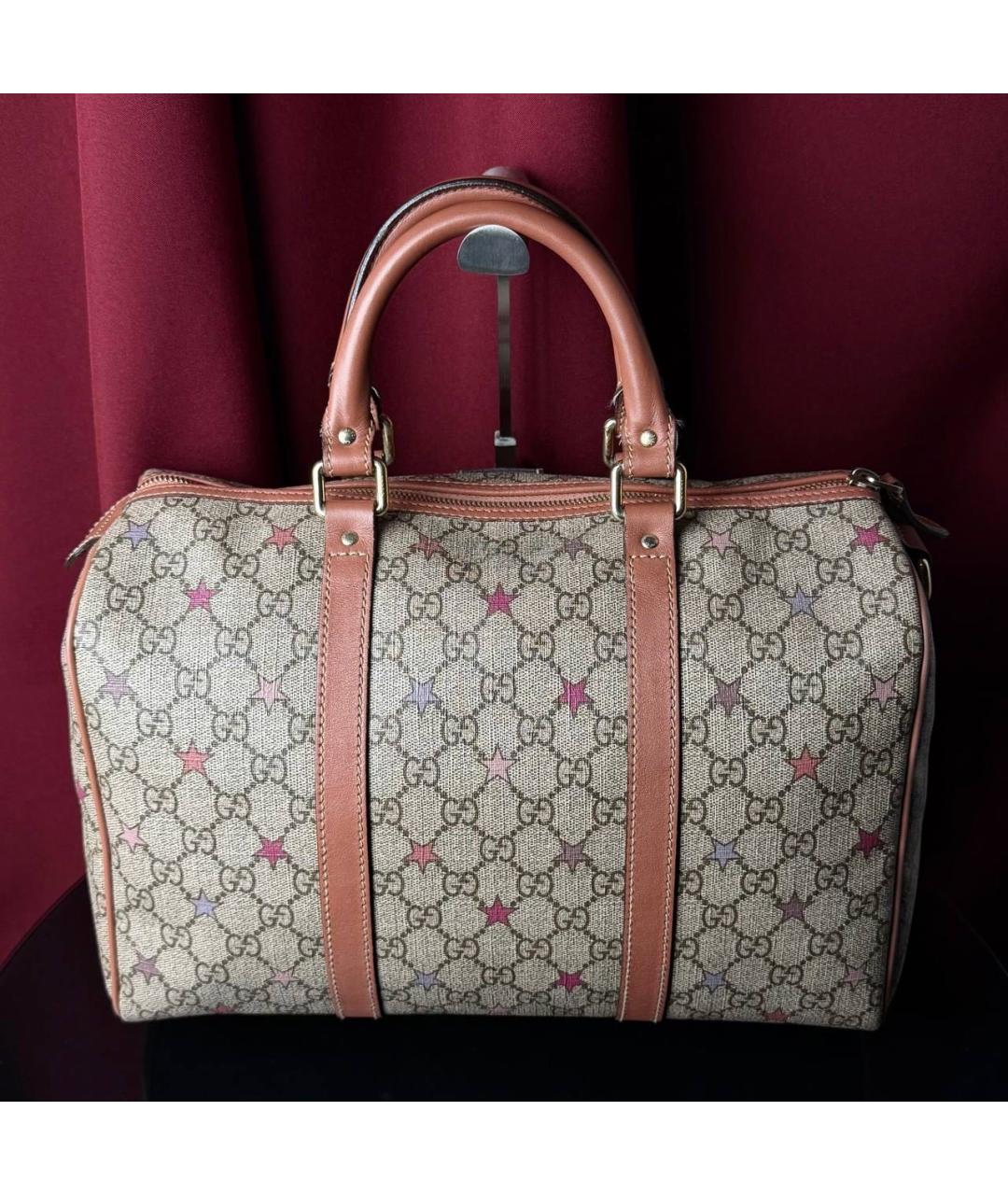 GUCCI Бежевая канва сумка с короткими ручками, фото 3