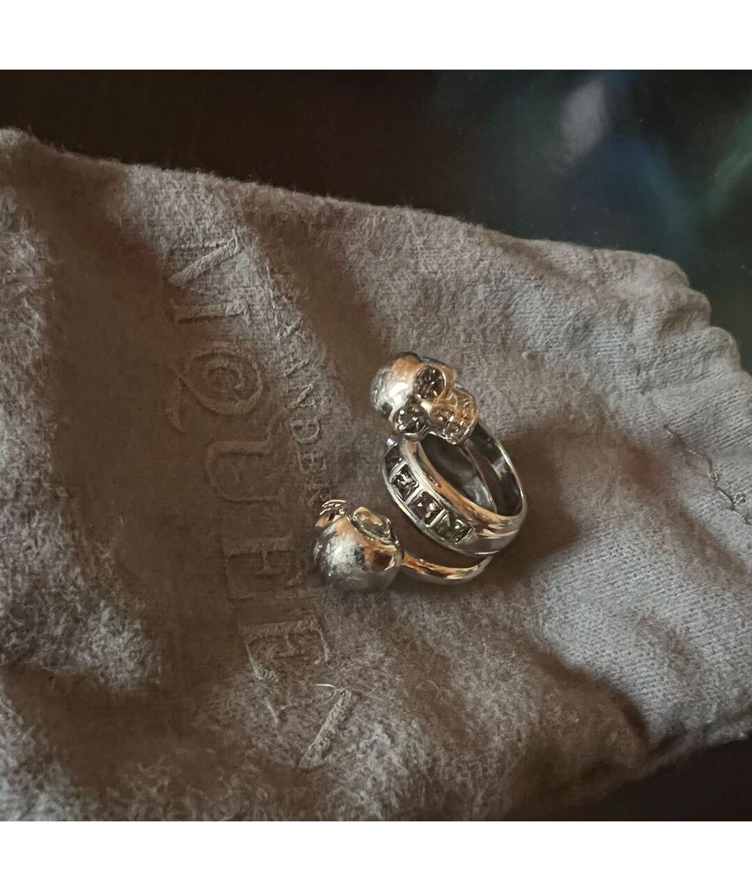 MCQ ALEXANDER MCQUEEN Серебряное металлическое кольцо, фото 3