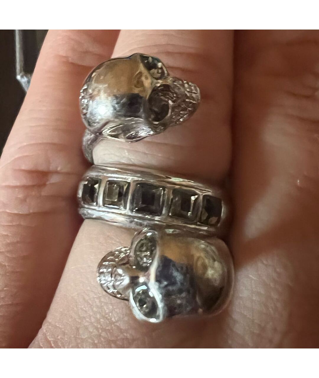 MCQ ALEXANDER MCQUEEN Серебряное металлическое кольцо, фото 4
