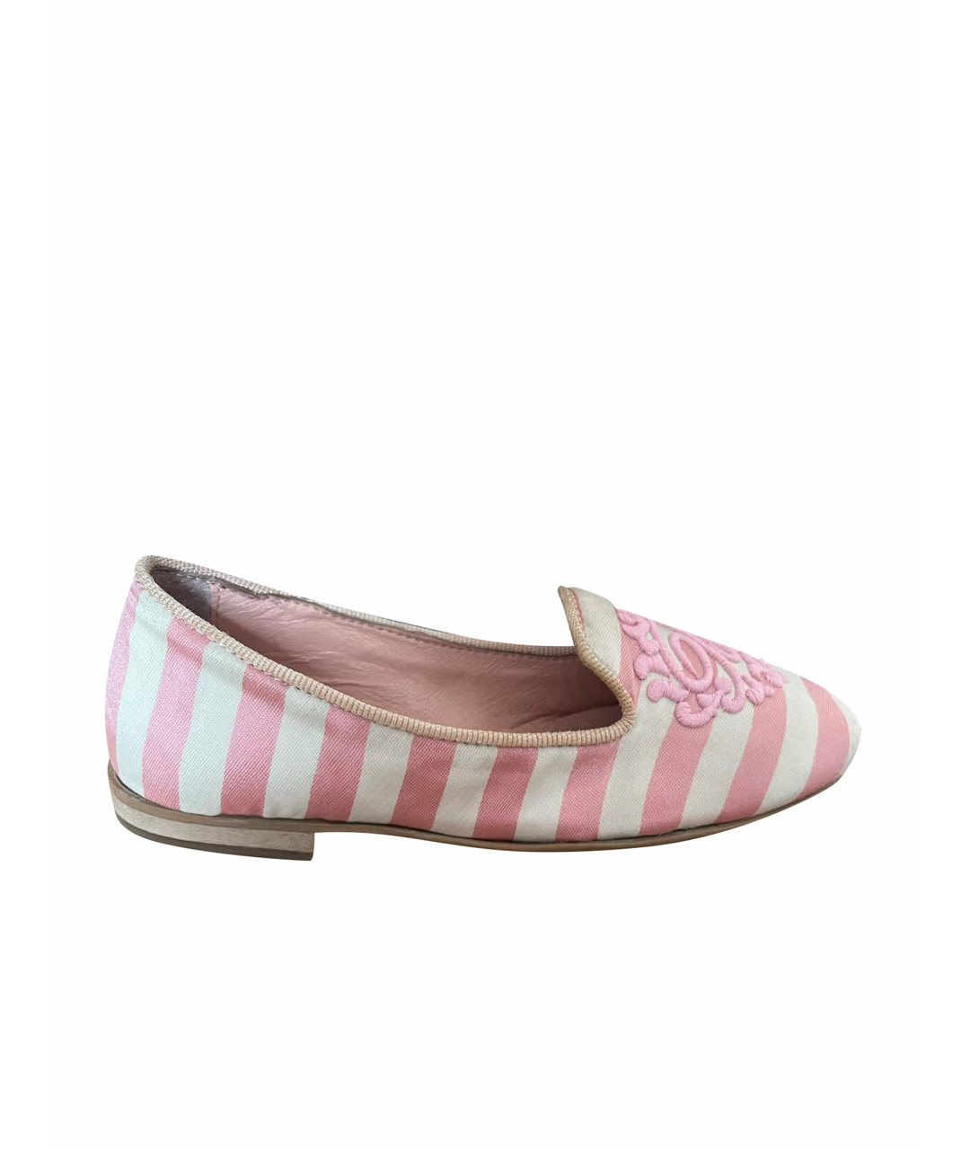 MISS BLUMARINE Розовые текстильные туфли, фото 1