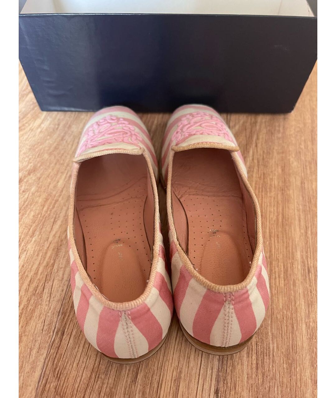 MISS BLUMARINE Розовые текстильные туфли, фото 3