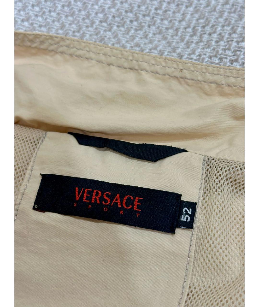 VERSACE Бежевая хлопковая куртка, фото 5