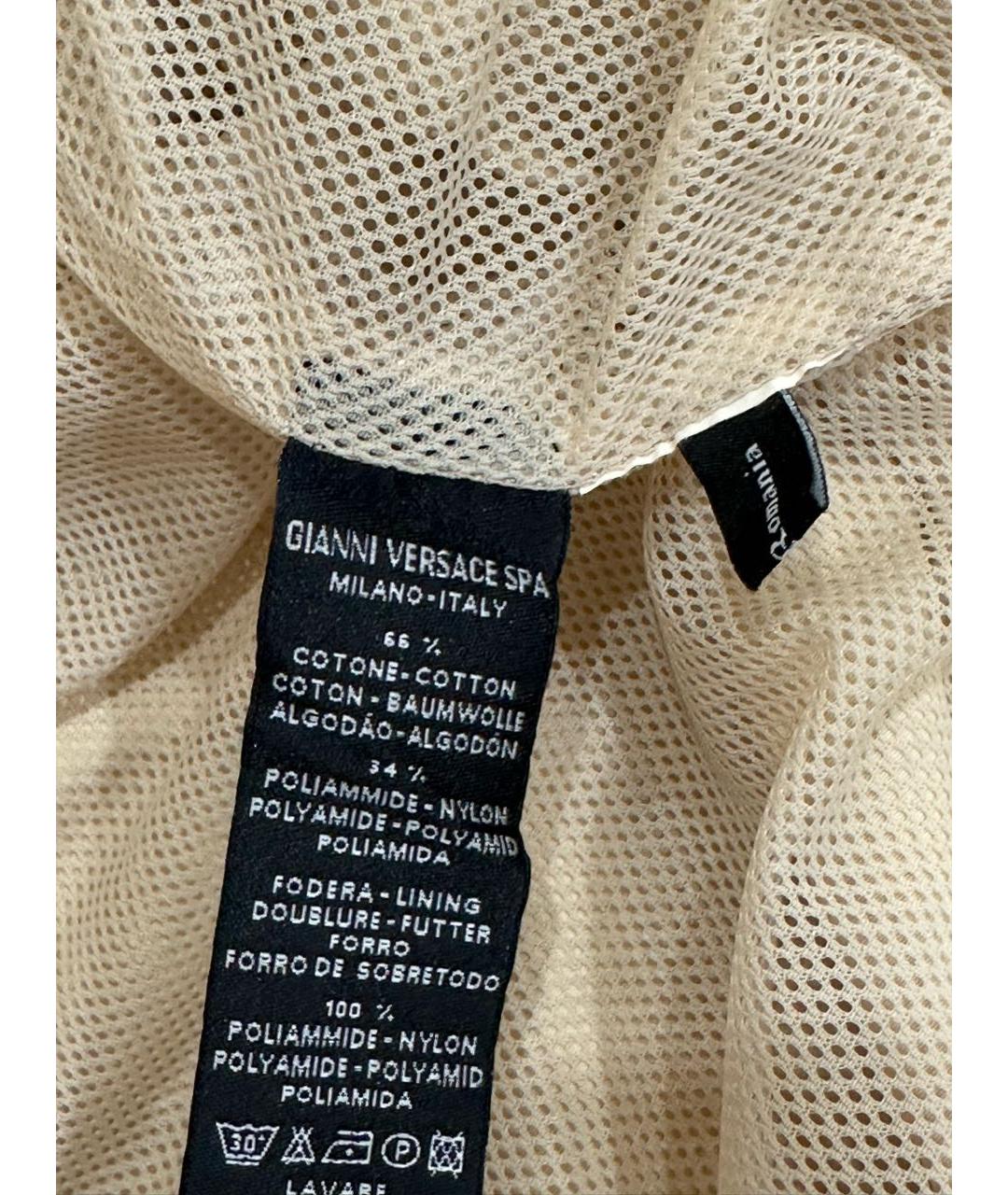 VERSACE Бежевая хлопковая куртка, фото 7