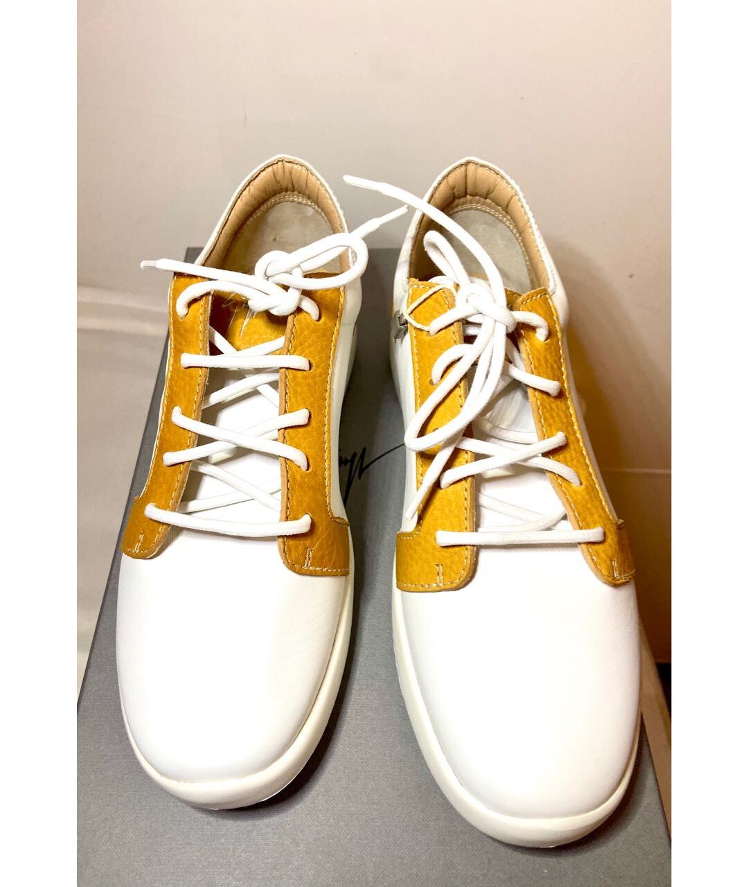 GIUSEPPE ZANOTTI DESIGN Белые кожаные кеды, фото 3