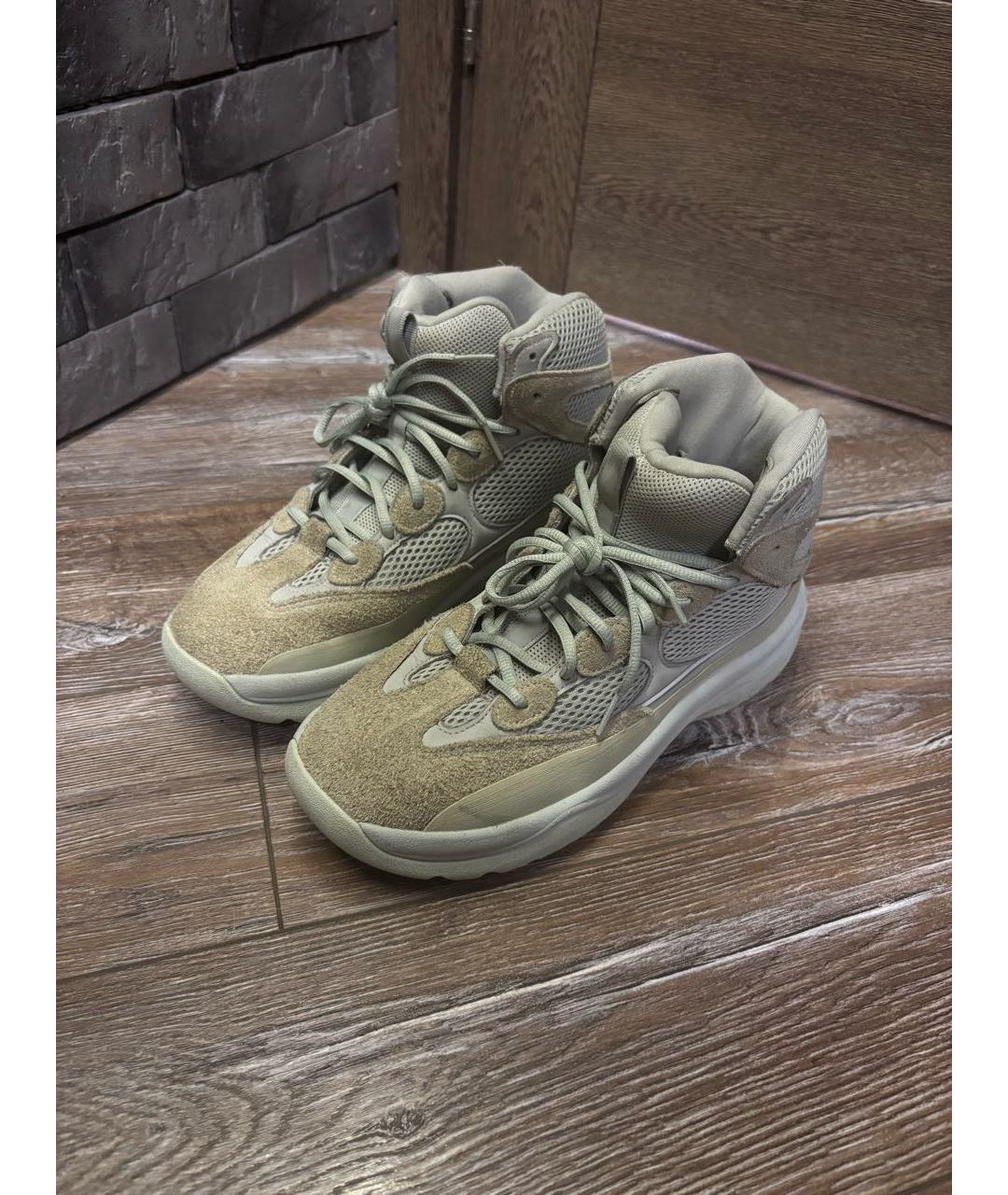 ADIDAS YEEZY Серые замшевые высокие ботинки, фото 6