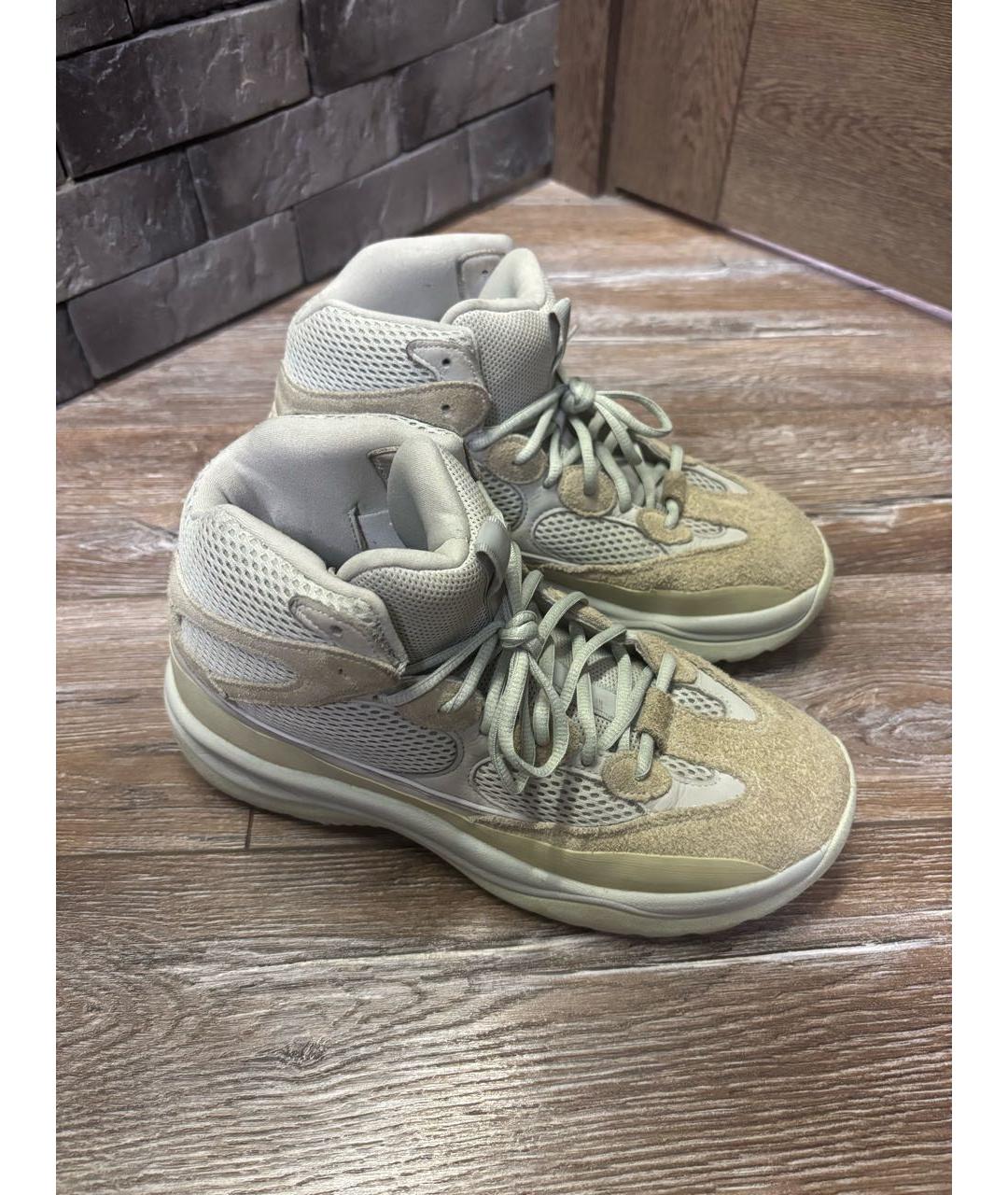 ADIDAS YEEZY Серые замшевые высокие ботинки, фото 4