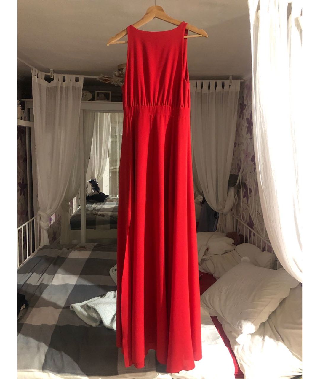 PINKO Красное полиэстеровое вечернее платье, фото 2