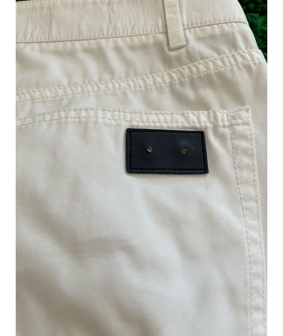 VERSACE Белые хлопковые прямые джинсы, фото 6