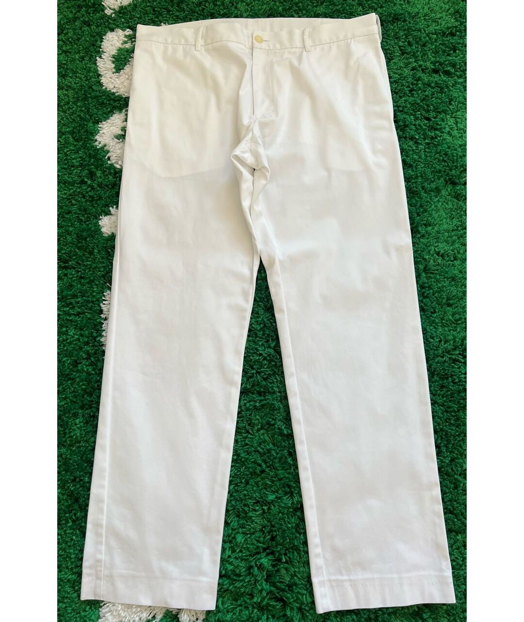 VERSACE Белые хлопковые прямые джинсы, фото 7