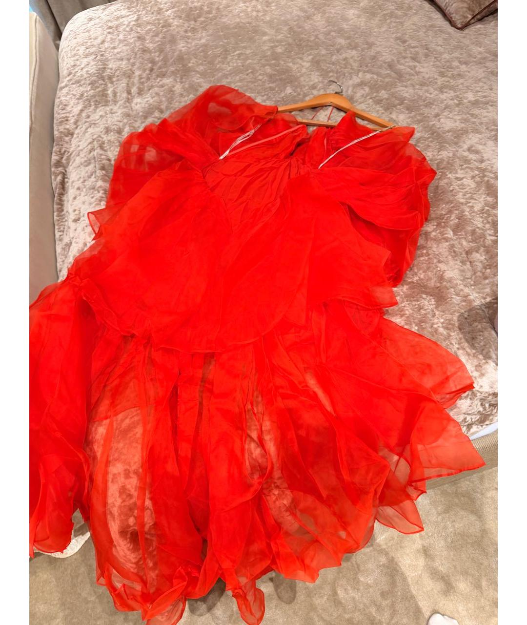 ZIMMERMANN Красное шелковое коктейльное платье, фото 2
