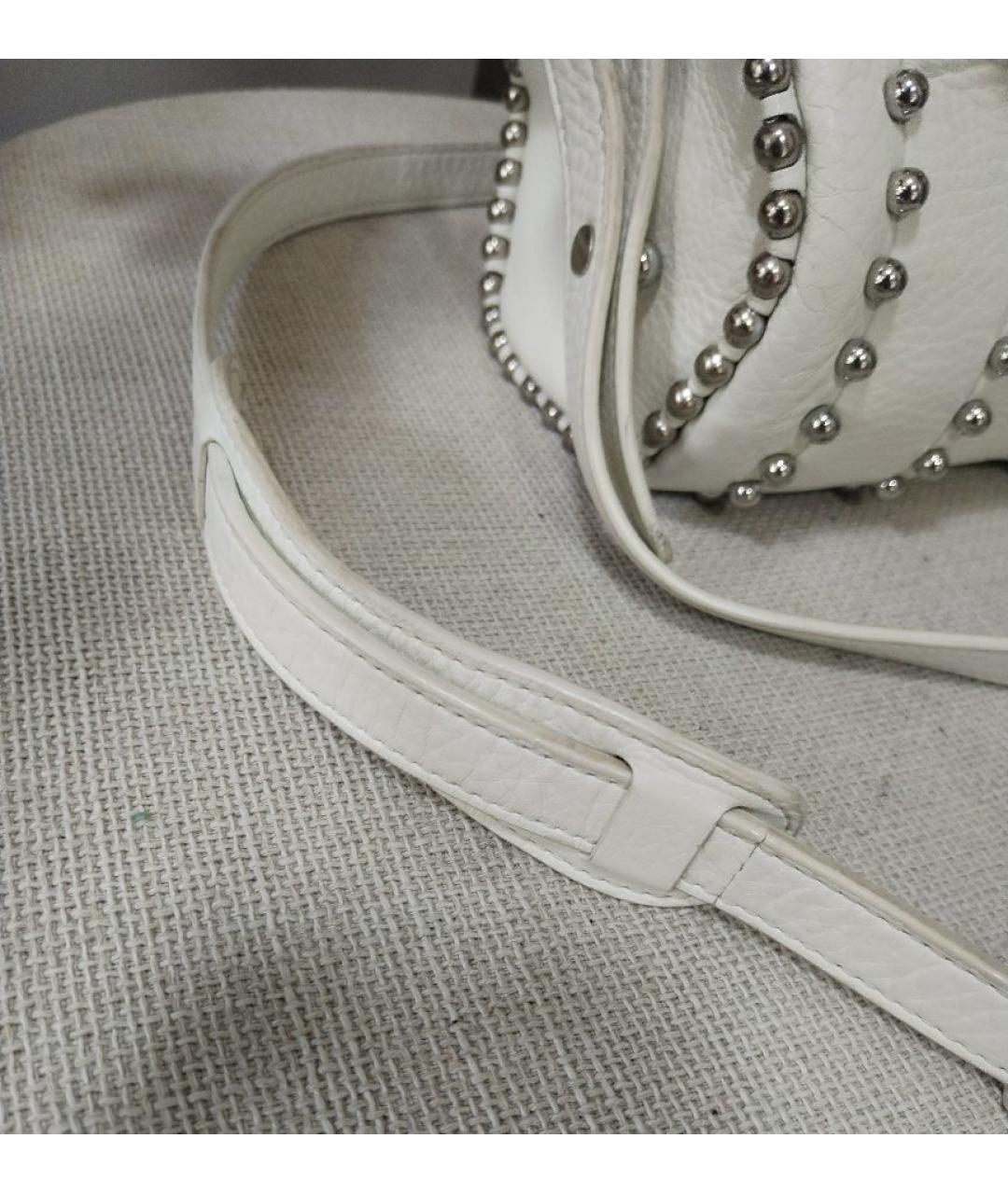 ALEXANDER WANG Белая кожаная сумка с короткими ручками, фото 5