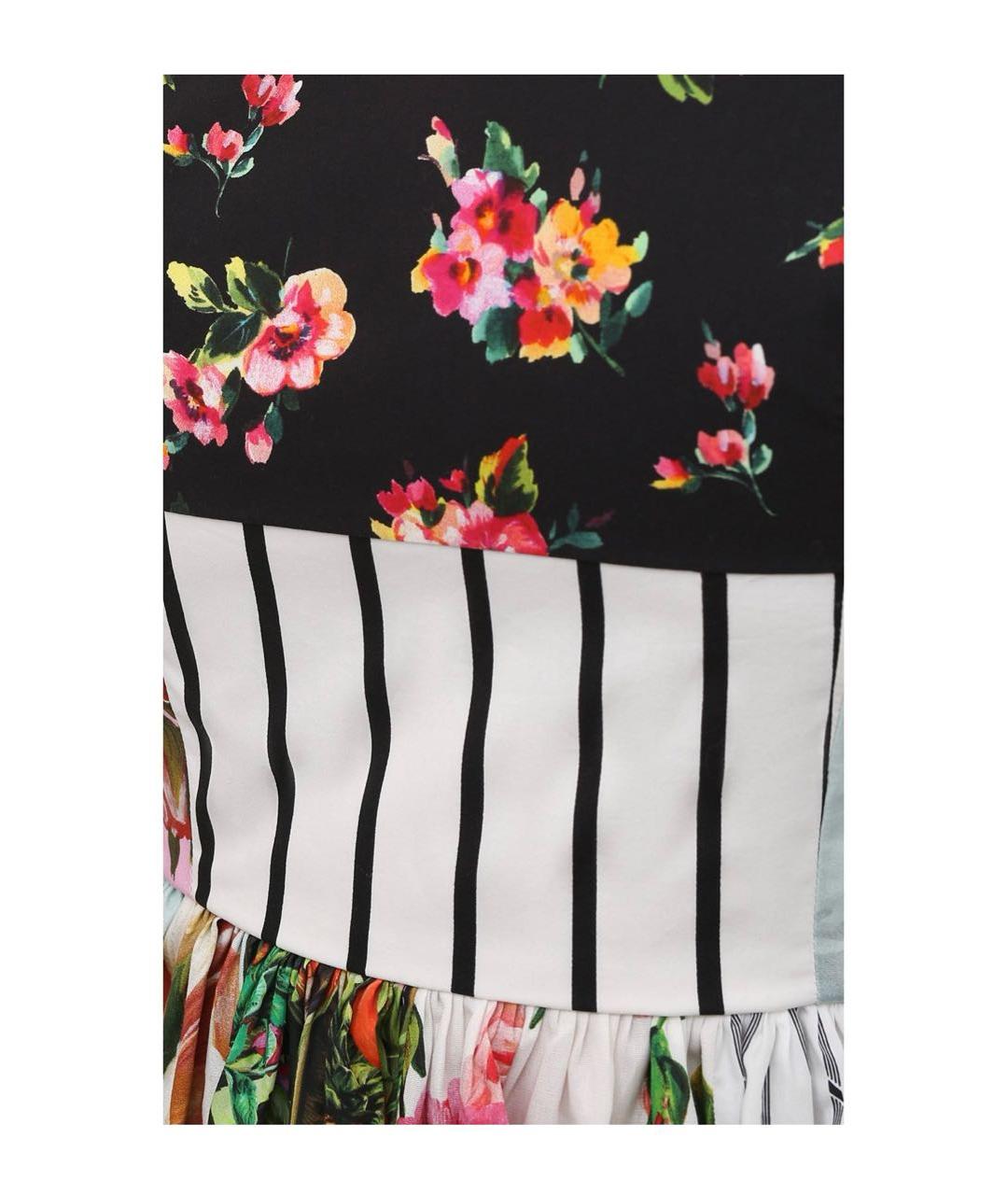 DOLCE&GABBANA Мульти хлопковое коктейльное платье, фото 4