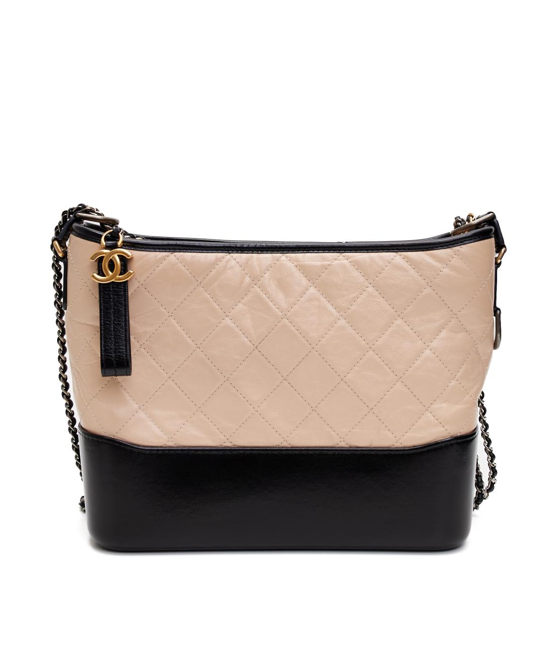 CHANEL Бежевая кожаная сумка через плечо, фото 1