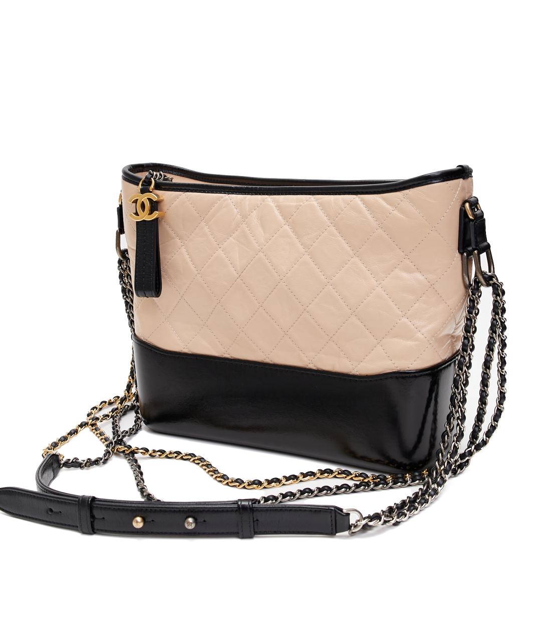 CHANEL Бежевая кожаная сумка через плечо, фото 4