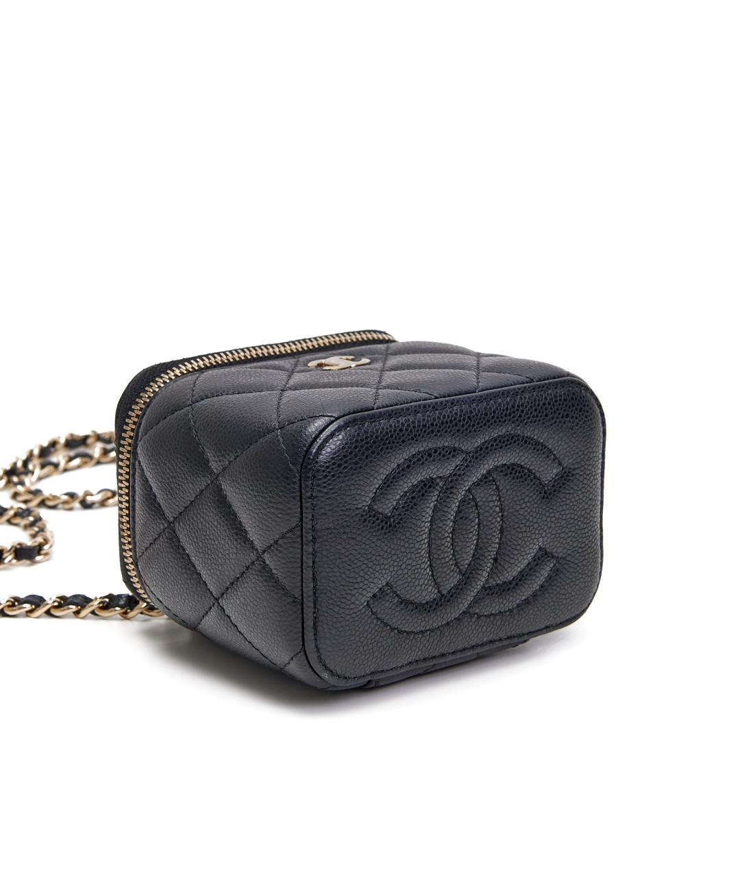CHANEL Черная кожаная сумка через плечо, фото 4