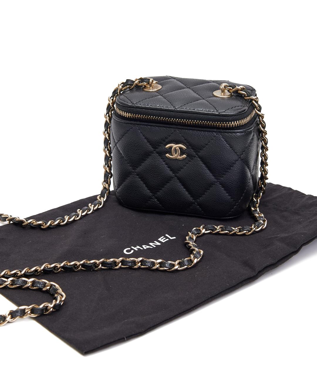 CHANEL Черная кожаная сумка через плечо, фото 8