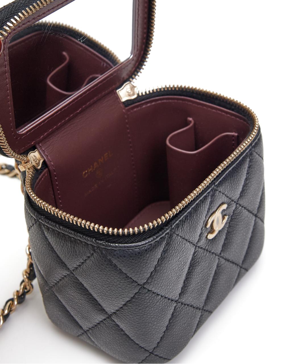 CHANEL Черная кожаная сумка через плечо, фото 6
