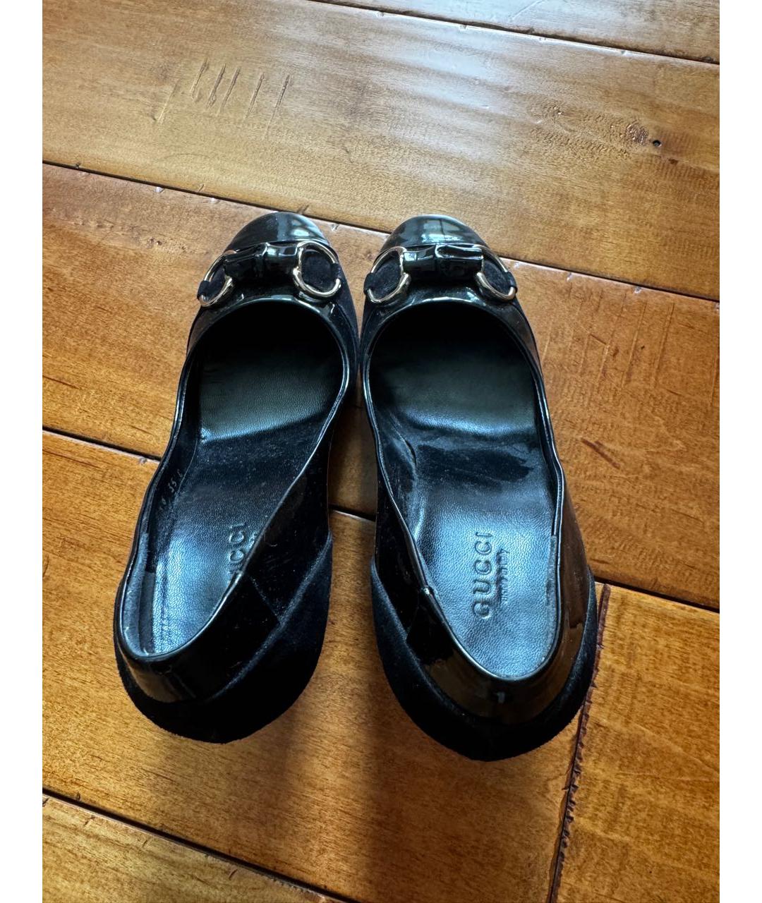 GUCCI Черные кожаные туфли, фото 4