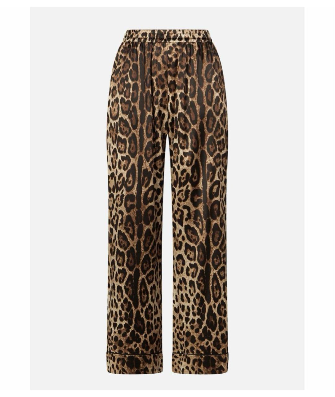 DOLCE&GABBANA Коричневый шелковый костюм с брюками, фото 2
