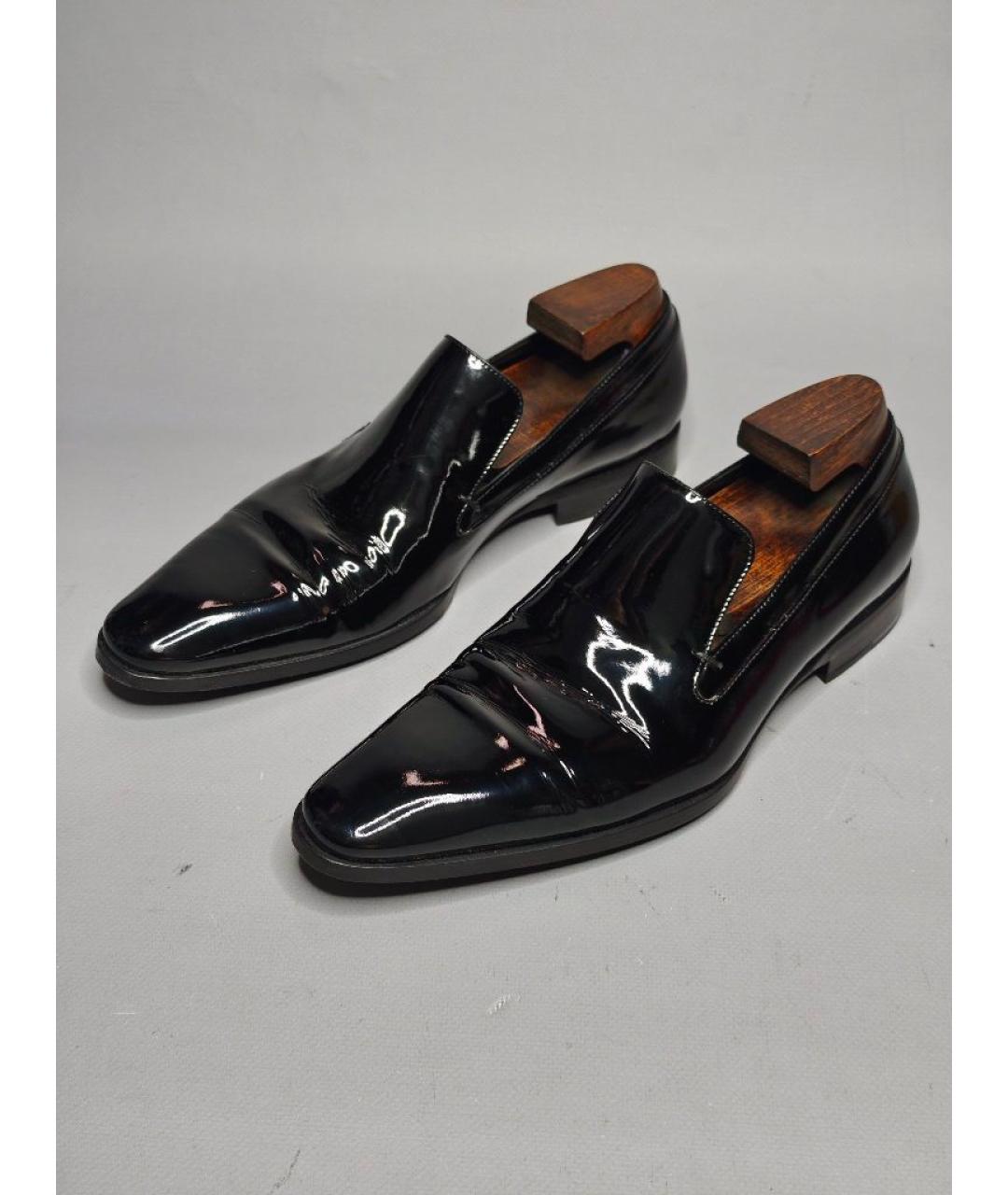 GUCCI Черные лоферы из лакированной кожи, фото 3