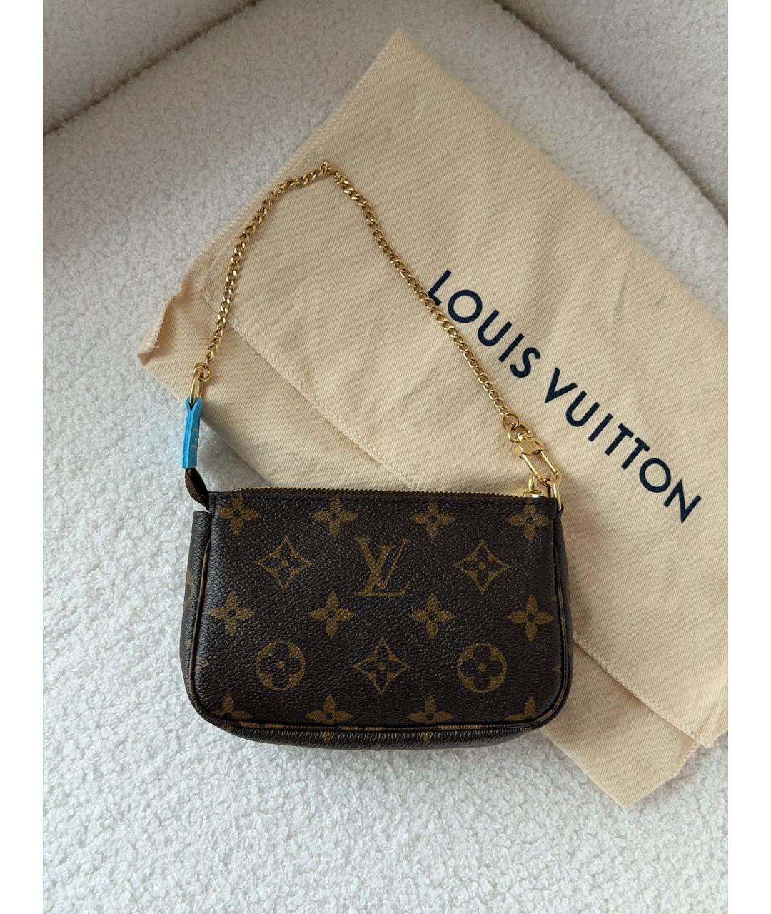 LOUIS VUITTON Коричневая канва сумка с короткими ручками, фото 3