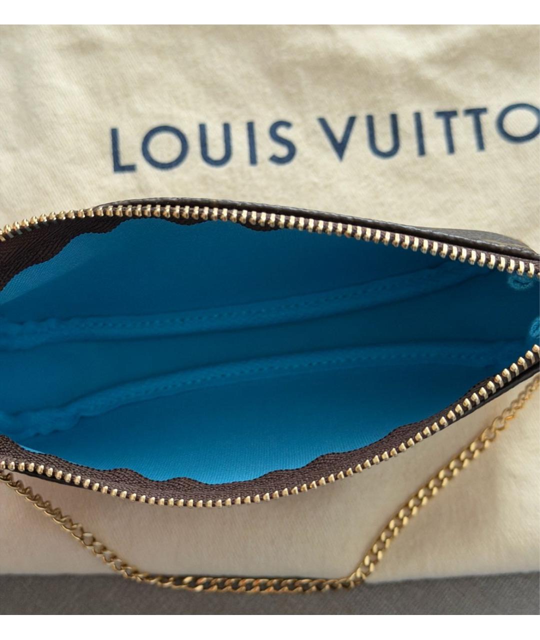 LOUIS VUITTON Коричневая канва сумка с короткими ручками, фото 8