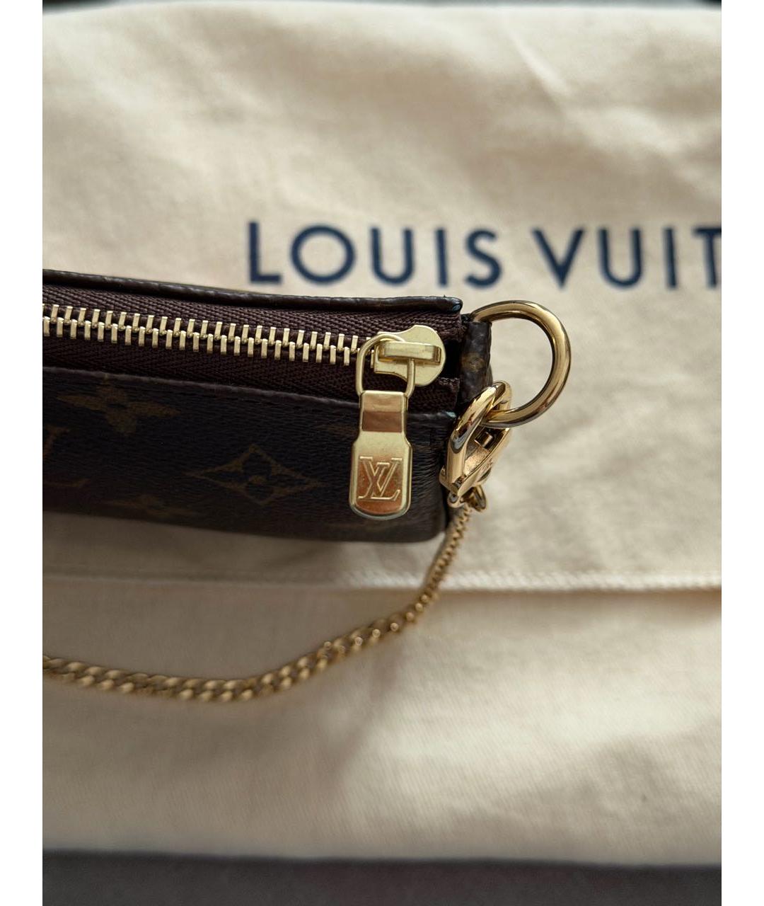 LOUIS VUITTON Коричневая канва сумка с короткими ручками, фото 5