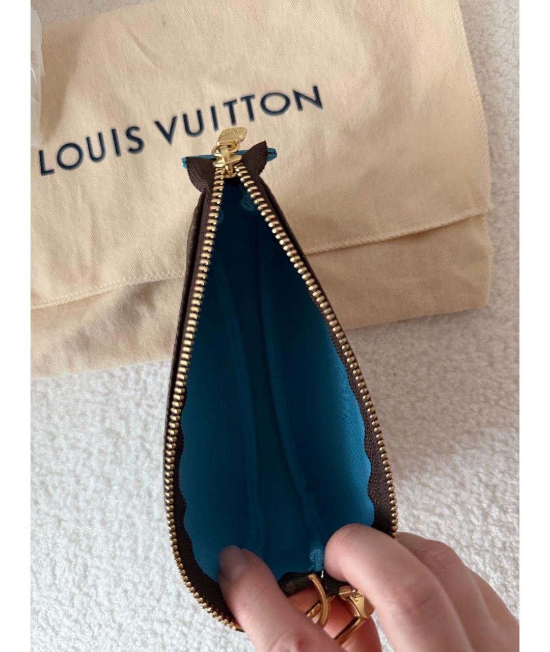 LOUIS VUITTON Коричневая канва сумка с короткими ручками, фото 4