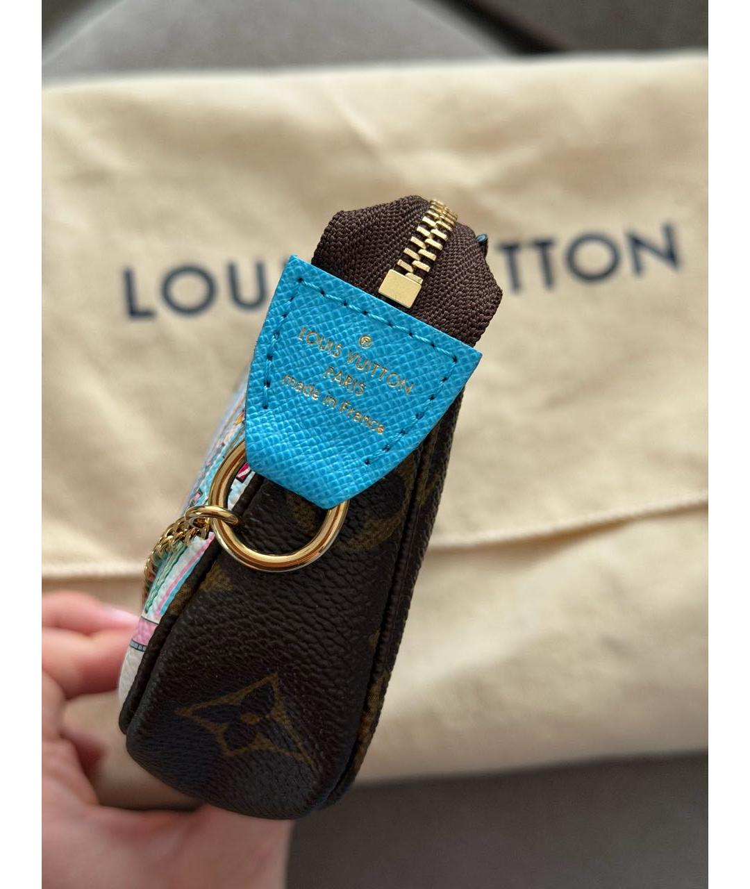 LOUIS VUITTON Коричневая канва сумка с короткими ручками, фото 6