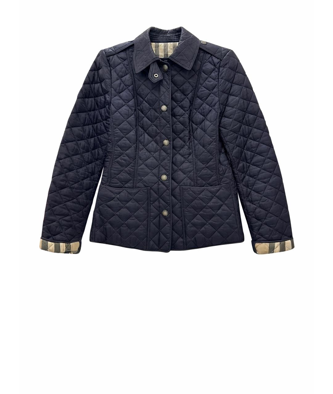 BURBERRY Темно-синяя полиамидовая куртка, фото 1