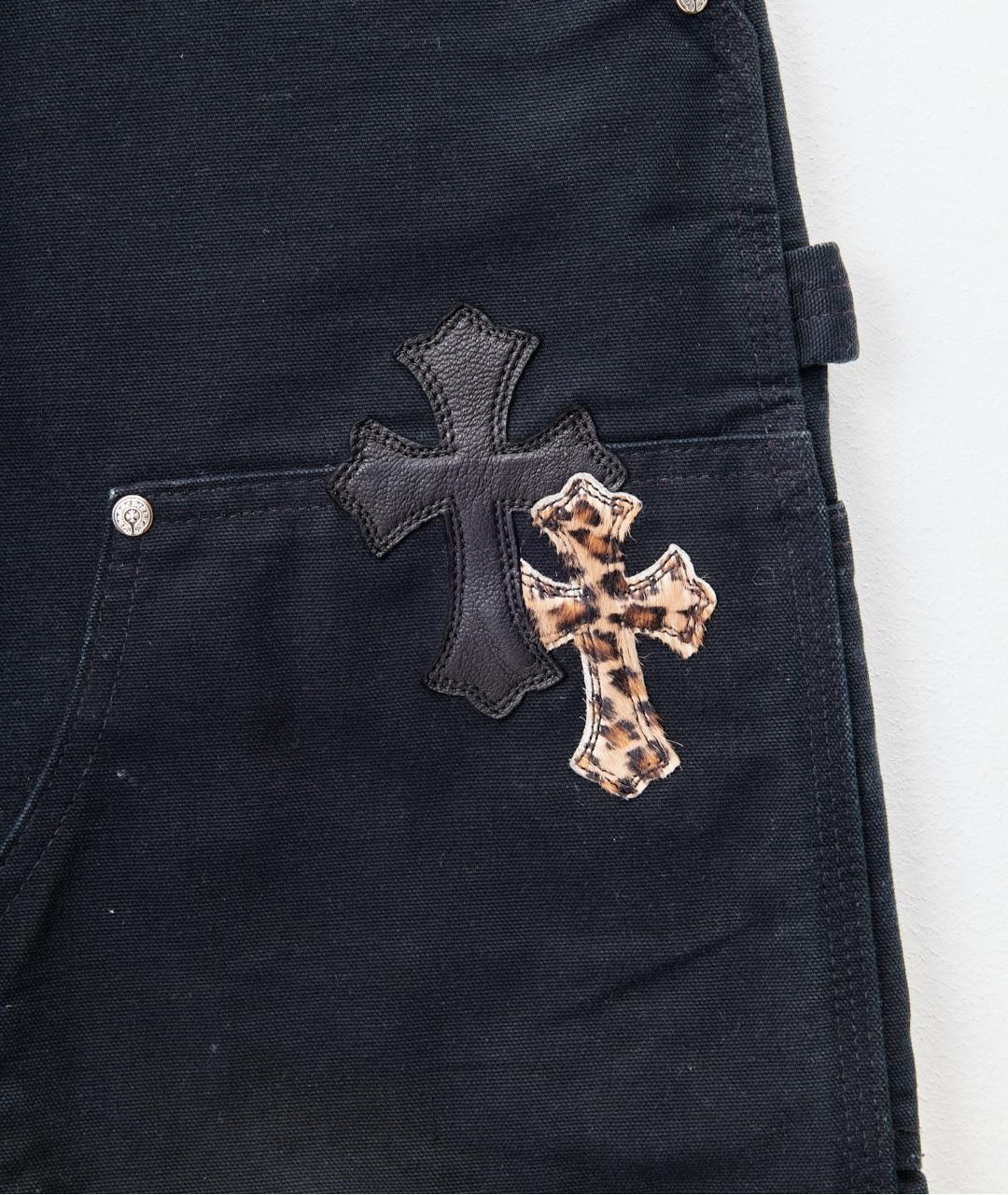 CHROME HEARTS Черные хлопковые прямые джинсы, фото 2