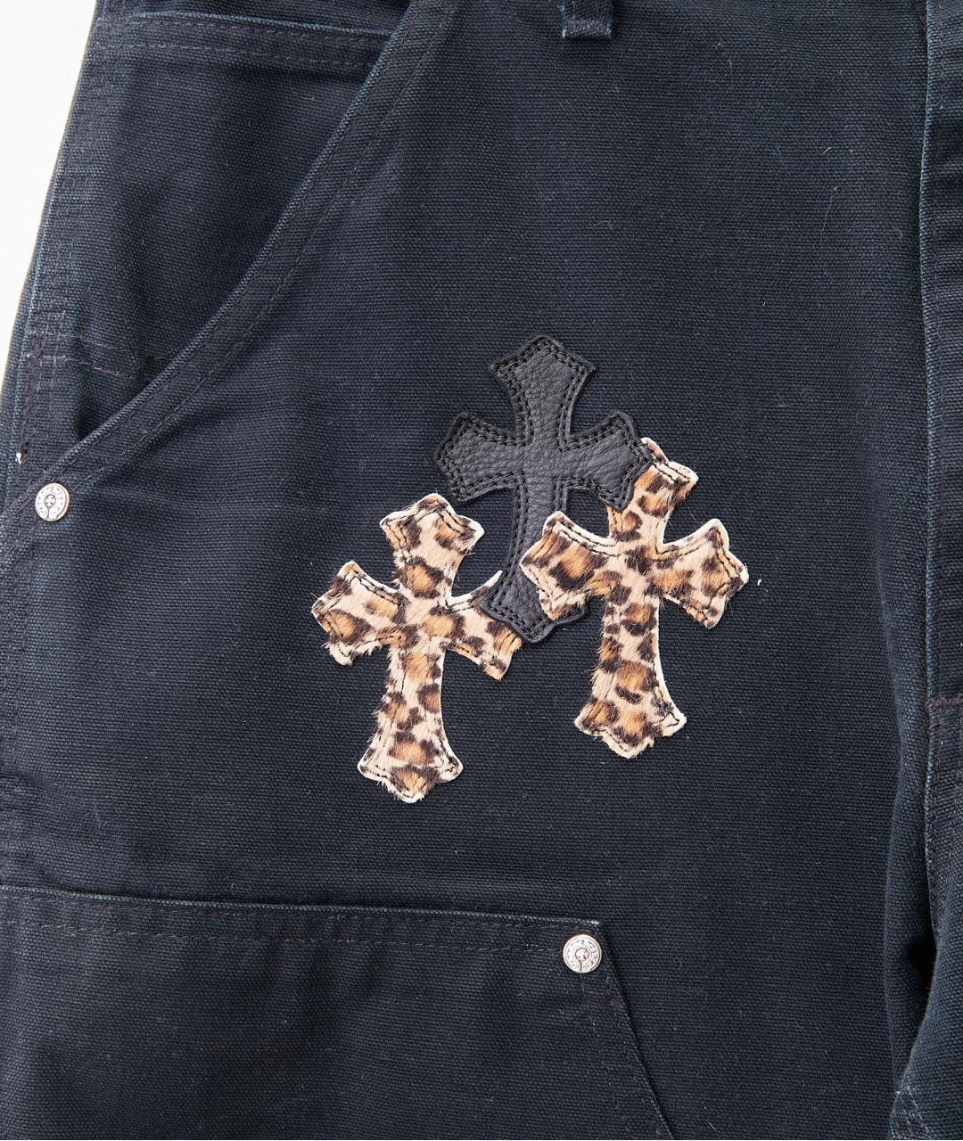 CHROME HEARTS Черные хлопковые прямые джинсы, фото 3