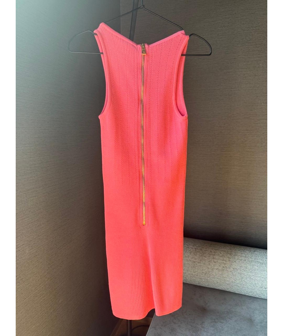 BALMAIN Розовое вискозное повседневное платье, фото 2