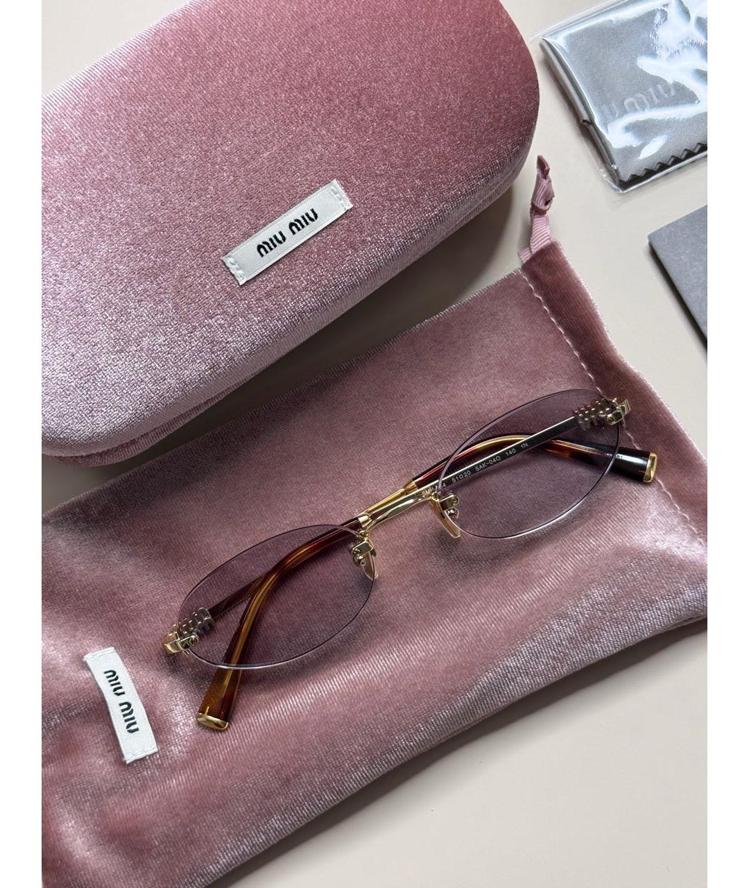 MIU MIU Металлические солнцезащитные очки, фото 2