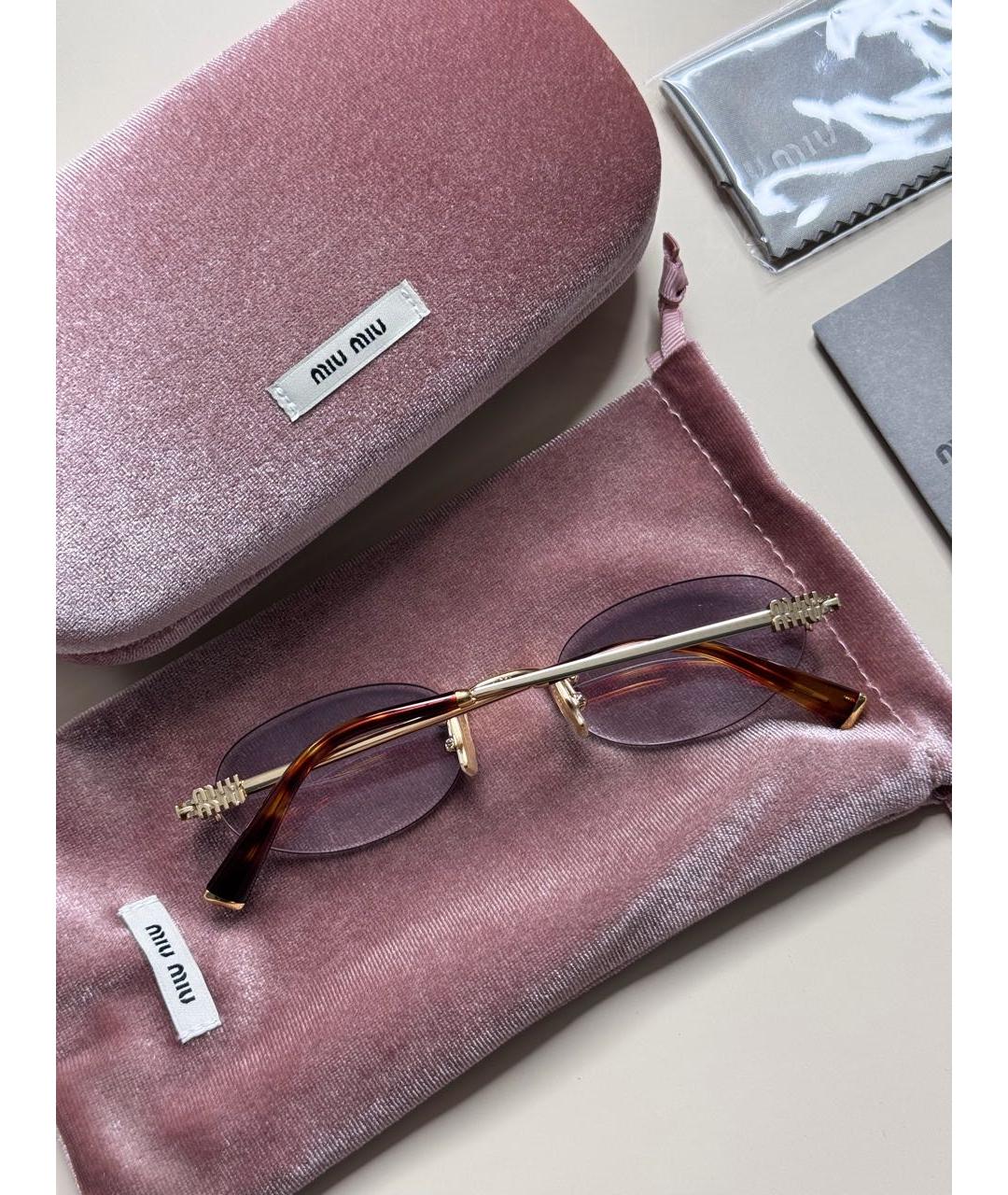 MIU MIU Металлические солнцезащитные очки, фото 7