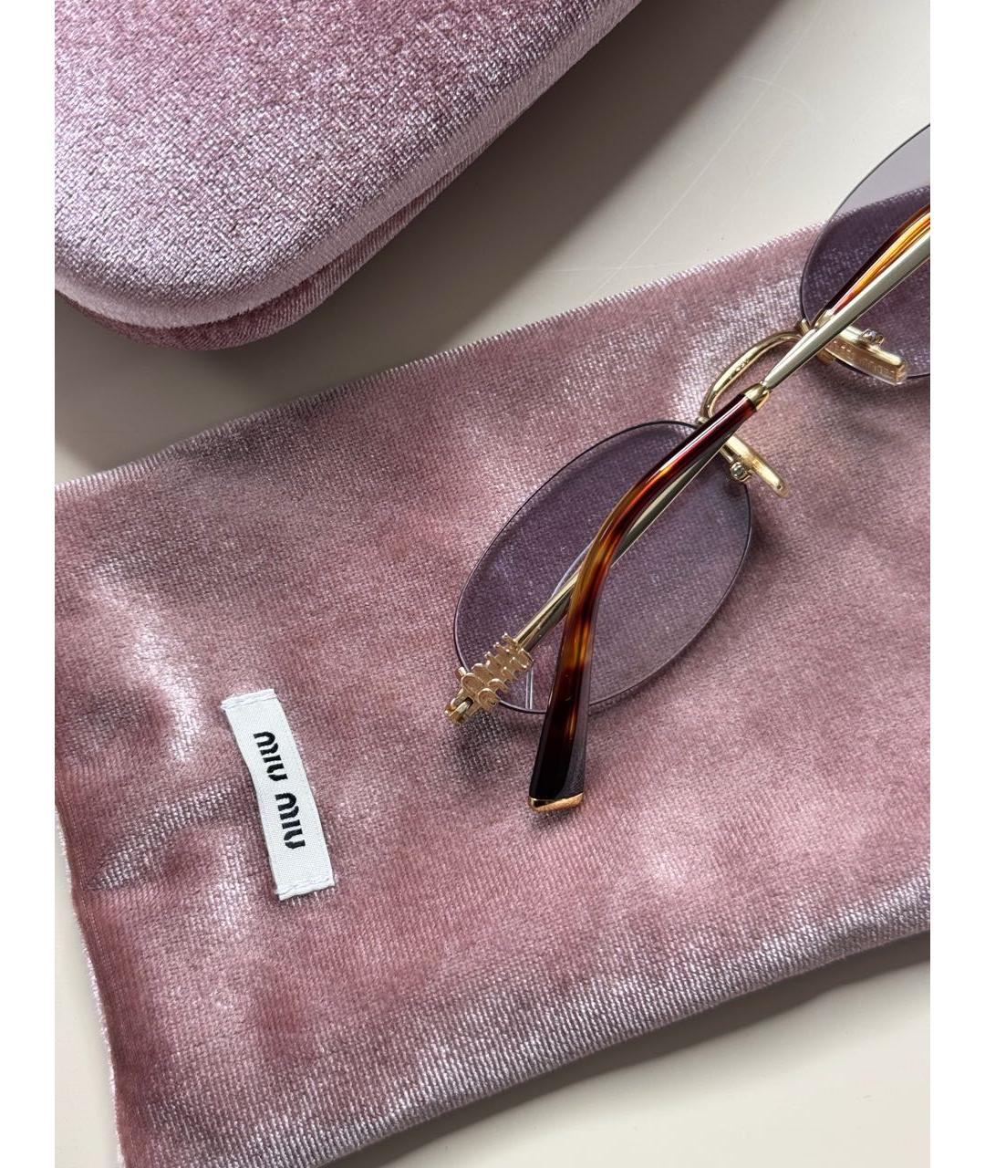 MIU MIU Металлические солнцезащитные очки, фото 5